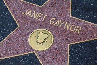 Hollywood (Los Angeles), Kaliforniya 29 Mayıs 2023: Hollywood Bulvarı 'nda Janet Gaynor' ın Yıldızı