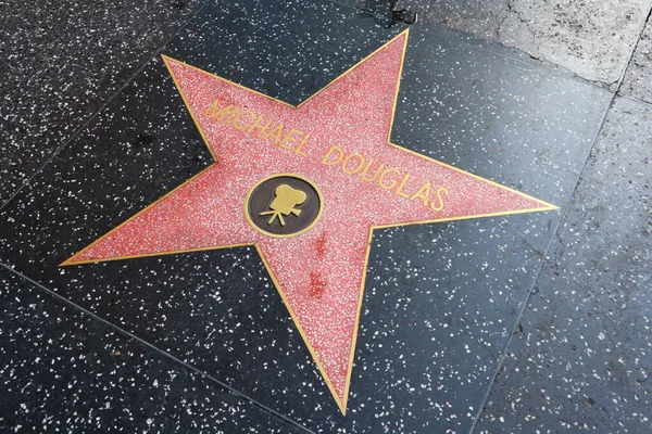 할리우드 로스앤젤레스 캘리포니아 2023년 29일 할리우드 명예의 거리에서 마이클 더글라스의 — 스톡 사진