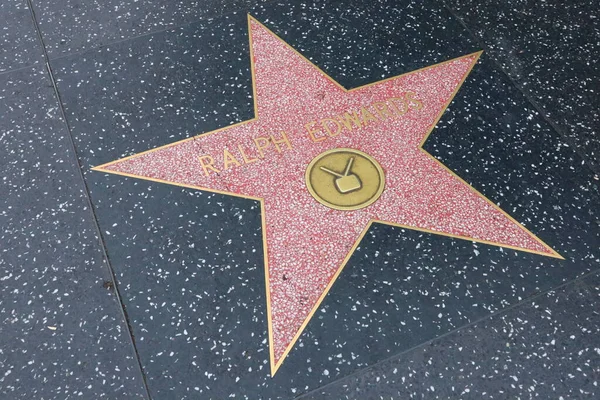 好莱坞 洛杉矶 2023年5月29日 位于好莱坞大道好莱坞名人堂的拉尔夫 爱德华兹之星 — 图库照片
