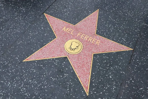 Hollywood (Los Angeles), Kaliforniya 29 Mayıs 2023: Hollywood Bulvarı 'nda Mel Ferrer' in Yıldızı