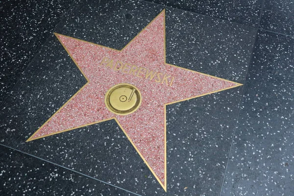 Hollywood Los Angeles Califórnia Maio 2023 Estrela Paderewski Hollywood Walk — Fotografia de Stock