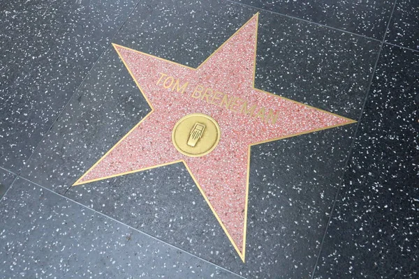 好莱坞 洛杉矶 2023年5月29日 好莱坞名人堂 中的汤姆 布伦曼之星 好莱坞大道 — 图库照片