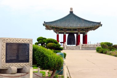 San Pedro (Los Angeles), California  June 2, 2023: Korean Friendship Bell located in Angels Gate Park, San Pedro district of Los Angeles clipart