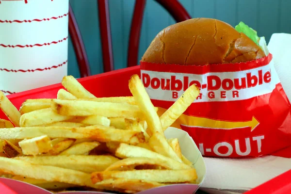 Los Angeles Californië Juni 2023 Out Burger Double Double Burger — Stockfoto