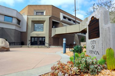 VerNON (Los Angeles County), Kaliforniya 3 Haziran 2023: Vernon Belediye Binası ve Polis Departmanı 4305 S Santa Fe Ave, Kaliforniya