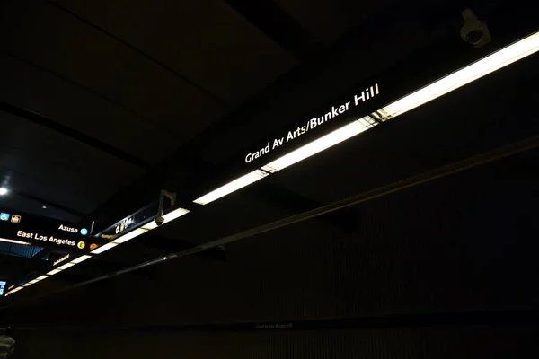 Grand Arts Bunker Hill Metro Rail Line Line Station Abrió — Foto de Stock