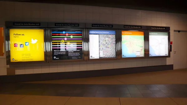 Grand Arts Bunker Hill Metro Rail Line Line Station이 2023년 — 스톡 사진