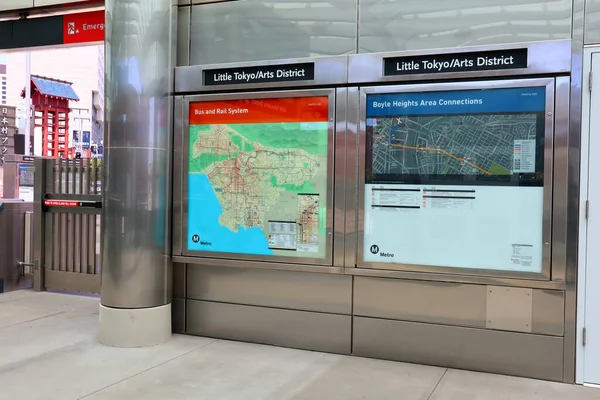 Los Angeles Califórnia Junho 2023 Little Tokio Arts District Metro — Fotografia de Stock