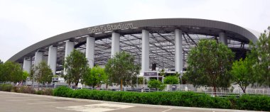 Inglewood (Los Angeles), California  June 10, 2023: SoFi Stadium, Sports and Entertainment indoor Stadium located at 1001 Stadium Dr, Inglewood clipart