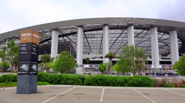 Inglewood (Los Angeles), Kaliforniya 10 Haziran 2023: SoFi Stadyumu, Spor ve Eğlence Stadyumu 1001 Inglewood Stadyumu 'nda yer almaktadır.