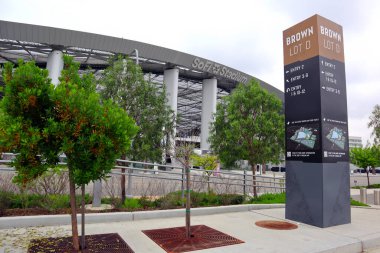 Inglewood (Los Angeles), Kaliforniya 10 Haziran 2023: SoFi Stadyumu, Spor ve Eğlence Stadyumu 1001 Inglewood Stadyumu 'nda yer almaktadır.
