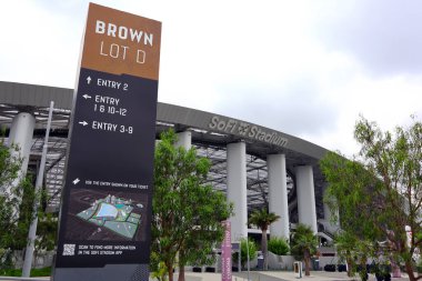 Inglewood (Los Angeles), Kaliforniya 10 Haziran 2023: SoFi Stadyumu, Spor ve Eğlence Stadyumu 1001 Inglewood Stadyumu 'nda yer almaktadır.