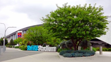 Inglewood (Los Angeles), Kaliforniya 10 Haziran 2023: SoFi Stadyumu, Spor ve Eğlence Stadyumu 1001 Inglewood Stadyumu 'nda yer almaktadır.