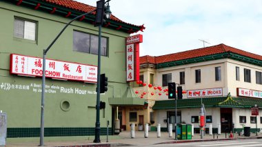 Los Angeles, Kaliforniya 6 Haziran 2023: Çin Mahallesi, Los Angeles şehir merkezindeki Çin etnik mahallesi