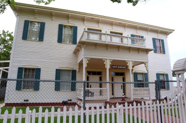 Los Angeles, Kaliforniya 5 Haziran 2023: Drum Kışlası İç Savaş Müzesi, 1862-1871 Güney Kaliforniya ve Arizona Bölge Karargahı