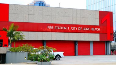 Long Beach, Kaliforniya 5 Haziran 2023: 100 Magnolia Bulvarı, Long Beach 'teki Long BEACH İtfaiye İstasyonu 1