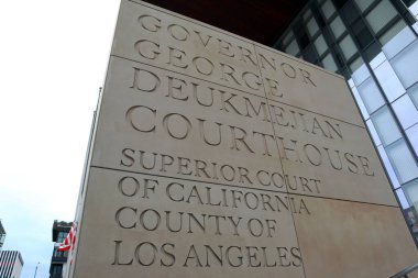 Long Beach, California 5 Haziran 2023: Los Angeles Eyaleti Yüksek Mahkemesi, Vali George Deukmejian Adliyesi 275 Magnolia Bulvarı, Long Beach