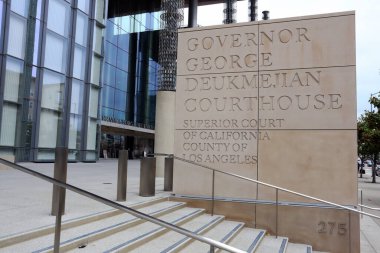 Long Beach, California 5 Haziran 2023: Los Angeles Eyaleti Yüksek Mahkemesi, Vali George Deukmejian Adliyesi 275 Magnolia Bulvarı, Long Beach