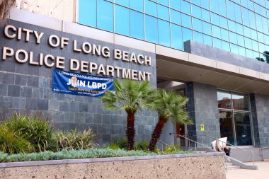 Long Beach, California 5 Haziran 2023: 400 W. Broadway Long Beach 'teki Long BEACH Polis Departmanı