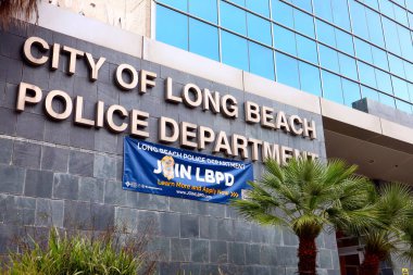 Long Beach, California 5 Haziran 2023: 400 W. Broadway Long Beach 'teki Long BEACH Polis Departmanı