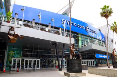 Los Angeles, Kaliforniya 8 Haziran 2023: crypto.com Arena (Staples Center olarak bilinir), Los Angeles şehir merkezindeki kapalı spor ve eğlence merkezi.