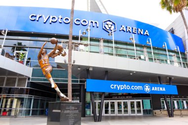 Los Angeles, Kaliforniya 8 Haziran 2023: crypto.com Arena (Staples Center olarak bilinir), Los Angeles şehir merkezindeki kapalı spor ve eğlence merkezi.