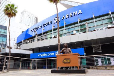 Los Angeles, Kaliforniya 8 Haziran 2023: crypto.com Arena (Staples Center olarak bilinir), Los Angeles şehir merkezindeki kapalı spor ve eğlence merkezi.