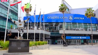 Los Angeles, Kaliforniya 8 Haziran 2023: crypto.com Arena (Staples Center olarak bilinir), Los Angeles şehir merkezindeki kapalı spor ve eğlence merkezi.