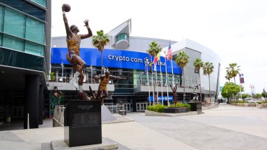Los Angeles, Kaliforniya 8 Haziran 2023: crypto.com Arena (Staples Center olarak bilinir), Los Angeles şehir merkezindeki kapalı spor ve eğlence merkezi.