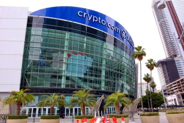 Los Angeles, Kaliforniya 8 Haziran 2023: crypto.com Arena (Staples Center olarak bilinir), Los Angeles şehir merkezindeki kapalı spor ve eğlence merkezi.