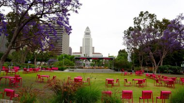 Los Angeles, Kaliforniya - 8 Haziran 2023: Los Angeles Şehir Merkezi 'nde bulunan Grand Park