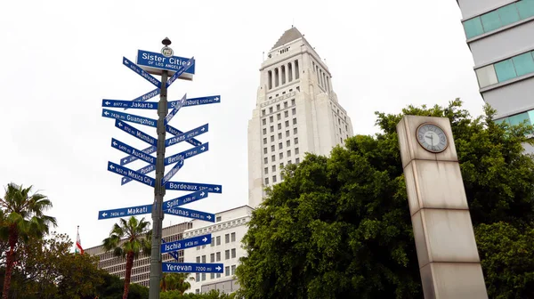 Los Angeles California June 2023 Sister Cities Los Angeles Sign — Stock Photo, Image