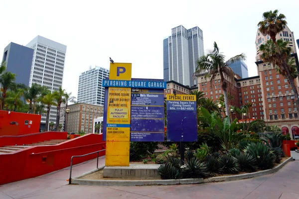 Los Angeles California June 2023 Pershing Square Public Park Downtwotn — Stock Photo, Image