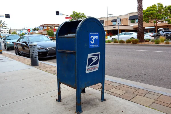 カリフォルニア州ハーモサビーチ La郡 2023年6月14日 アメリカ合衆国郵便局 メールコレクションボックス — ストック写真