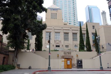 Los Angeles, Kaliforniya 15 Haziran 2023: LOS ANGELES Halk Kütüphanesi - Merkez Kütüphane 630 W. 5. Cadde, Los Angeles