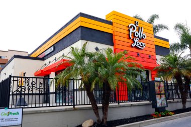Los Angeles, Kaliforniya 16 Haziran 2023: EL POLO LOCO Restoran zinciri Meksika usulü ızgara Tavuk