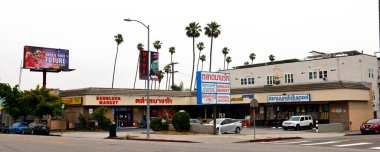 Los Angeles, Kaliforniya 16 Haziran 2023: THAI TOWN Hollywood 'un doğusunda Los Angeles' ın merkezinde yer alan bir Asya Etnik Mahallesi
