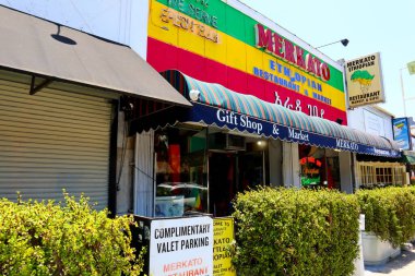 Los Angeles, Kaliforniya 4 Temmuz 2023: Küçük ETHIOPIA Los Angeles şehrinin bir mahallesi