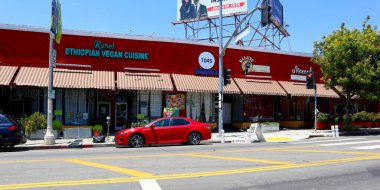 Los Angeles, Kaliforniya 4 Temmuz 2023: Küçük ETHIOPIA Los Angeles şehrinin bir mahallesi