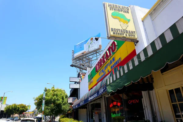 Los Angeles Kaliforniya Temmuz 2023 Küçük Ethiopia Los Angeles Şehrinin — Stok fotoğraf