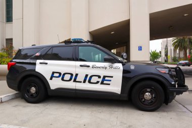 Beverly Hills, Kaliforniya 3 Temmuz 2023: BEVERLY HILLS Polis Departmanı
