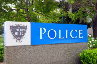 Beverly Hills, Kaliforniya 3 Temmuz 2023: BEVERLY HILLS Polis Departmanı 464 N Rexford Dr, Beverly Hills