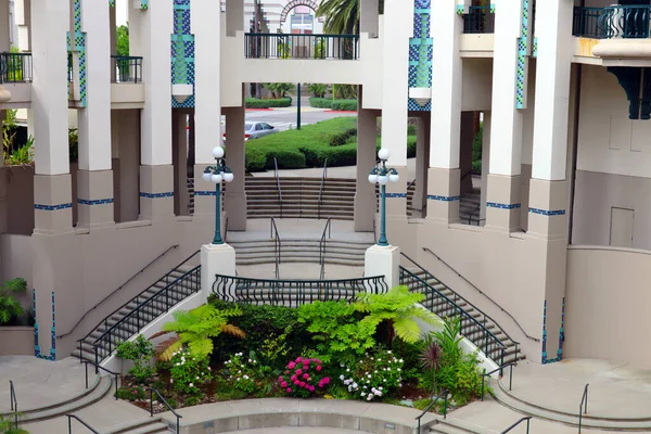 Image of Art Deco retro style architecture of the Beverly Hills Civic
