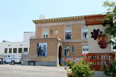 Los Angeles, Kaliforniya 5 Temmuz 2023 Los Angeles Polis Müzesi 6045 York Bulvarı, Los Angeles. Burası LAPD 'nin zengin tarihine adanmış bir Ulusun önde gelen müzesi.