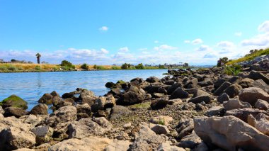 Marina del Rey (Los Angeles), Kaliforniya: BALLONA CREEK kanalize bir akarsu manzarası