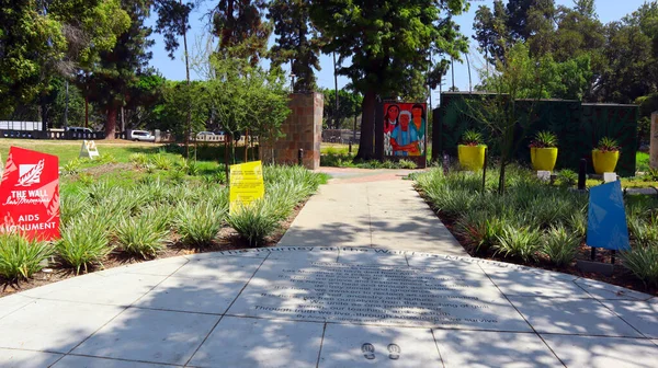 Los Angeles Califórnia Julho 2023 Wall Las Memorias Aids Monument — Fotografia de Stock