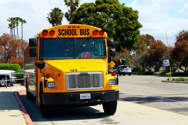 stock image Los Angeles, California  May 31, 2023: School Bus parked on the street