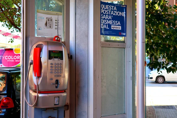 Italy September 2023 Public Telephone Booth Operated Tim Formerly Telecom — Stock Photo, Image