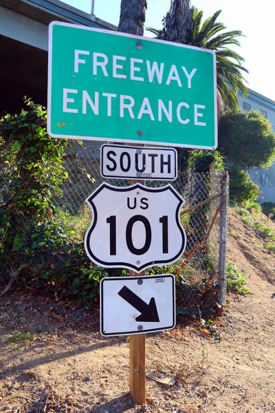 stock image Los Angeles, California: US 101 Freeway Entrance sign 