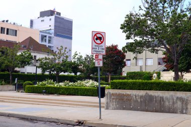 Beverly Hills, California - 28 Eylül 2023: Beverly Hills Reeves Mini Park 125 S Reeves Dr, Beverly Hills